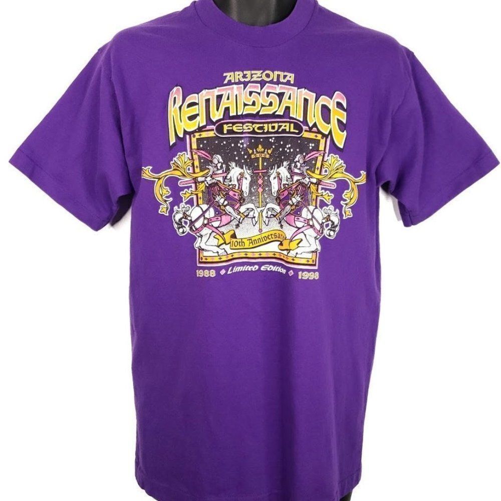 Arizona Renaissance Festival T Shirt Vintage 90s 1998 Ren Faire Made In USA Mens